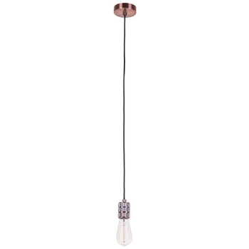 Loftowa LAMPA wisząca MILLENIA DS-M-010-03 RED COPPER Italux przewód OPRAWKA metalowa ZWIS industrialny miedziany