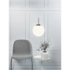 Szklana lampa wisząca kula CAFE 39583001 do salonu biały srebrny