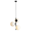 Lampa wisząca do jadalni Fin 1120E1_M Aldex szklane molekuły czarna