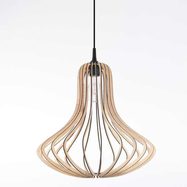 Skandynawska lampa wisząca SL.0641 drewniana klatka do holu