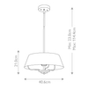 Owalna lampa wisząca Luella KL-LUELLA-4P-BNB Kichler metalowa mosiężna