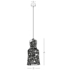 Wisząca lampa do kuchni 22168 pleciona boho brązowa