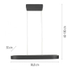 Lampa wisząca opuszczana góra-dół Q-STRETTO czarna 2688-18 2x76W 2200-5000K CCT