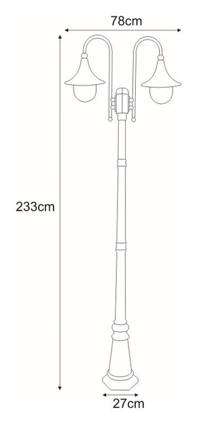 Lampa ogrodowa zewnętrzna Boston K-8132 CZARNY latarnia czarna