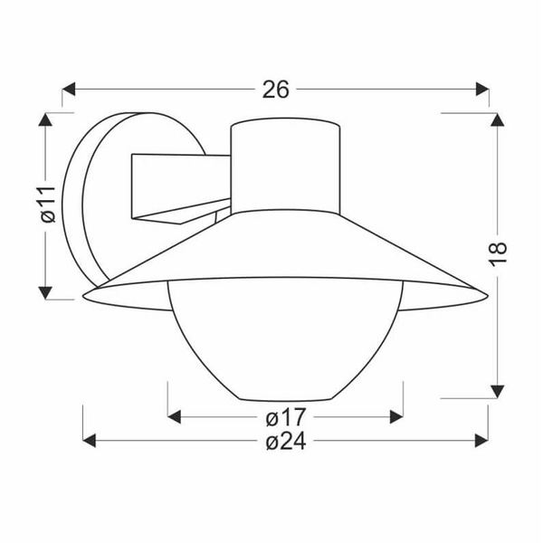 Kinkiet ścienny tarasowy Cosmos 21-32249 Candellux IP44 kula czarny