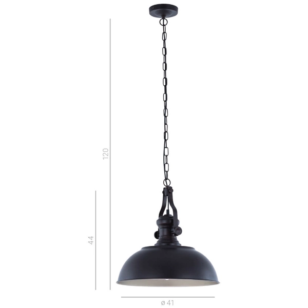 LAMPA wisząca ROSALIA MDM-2646/1 BR+GD Italux metalowa OPRAWA industrialna ZWIS brąz przecierany