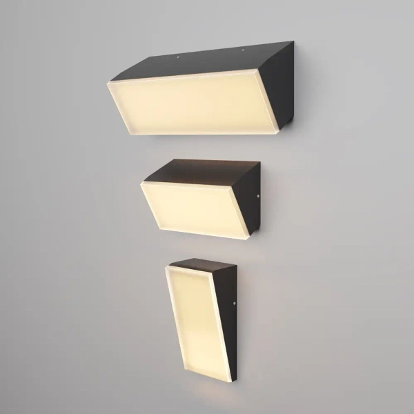 Zewnętrzny kinkiet naścienny Brick O436WL-L10GF3K LED 10W 3000K IP54 grafit