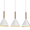 Potrójna wisząca lampa  PERU WHITE MLP0980 stożki potrójne białe