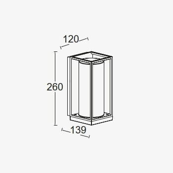 Kinkiet elewacyjny FLAIR 5288814012 Lutec IP44 loftowy metalowy czarny