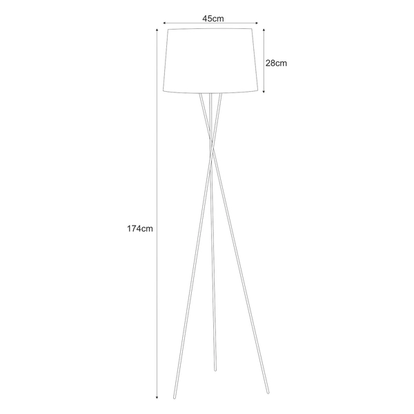 Lampa podłogowa Remi K-4358 na trójnogu czarna złota