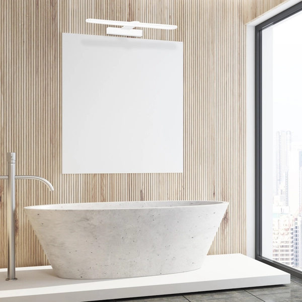 Kinkiet LAMPA ścienna SPLASH ML5617 Milagro metalowa OPRAWA galeryjka LED 8W 4000K nad lustro IP44 biała