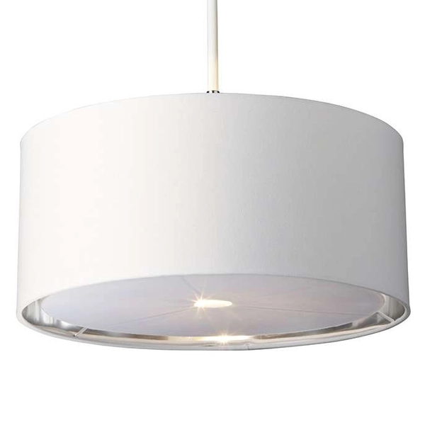 LAMPA sufitowa BALANCE BALANCE-P-WPN Elstead okrągła OPRAWA plafon metalowy biały polerowany nikiel