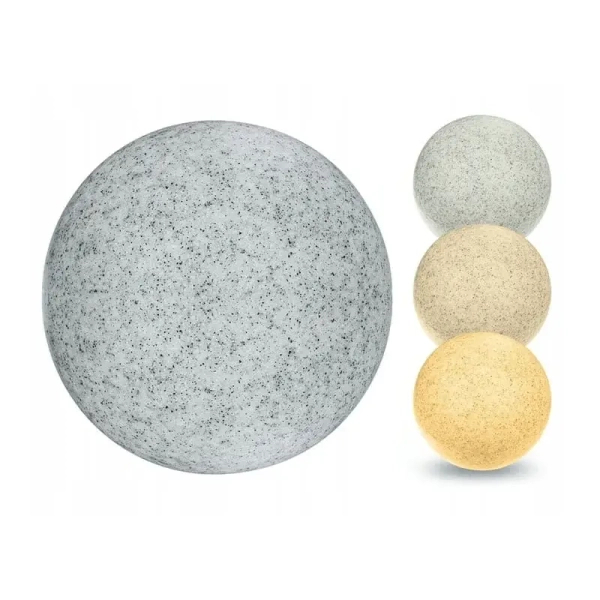 Zewnętrzna lampa kula Stone szara SLP8305+SLP8343 1xE27 IP44 betonowa