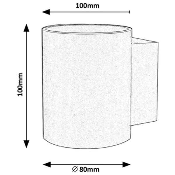 Minimalistyczna LAMPA ścienna KAUNAS 7020 Rabalux okrągły kinkiet metalowy do salonu czarny