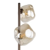 Stojąca lampa do sypialni Lava Brown 16150 szklane klosze brązowy