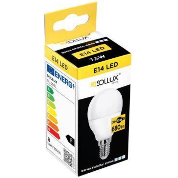Żarówka LED E14 SL.0970 3000K biała ciepła A45 7,5W 620lm