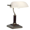 Regulowana lampa stołowa Bankir 92679/31 szklana mosiądz biały
