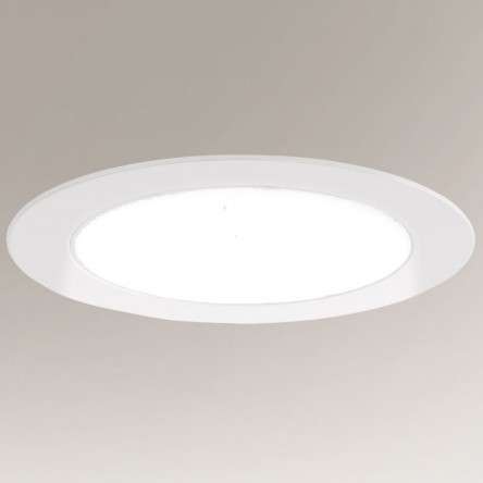 Wpust LAMPA sufitowa TOTTORI IL 7726 Shilo podtynkowa OPRAWA łazienkowa LED 10W 3000K do zabudowy IP44 biała fueva-c