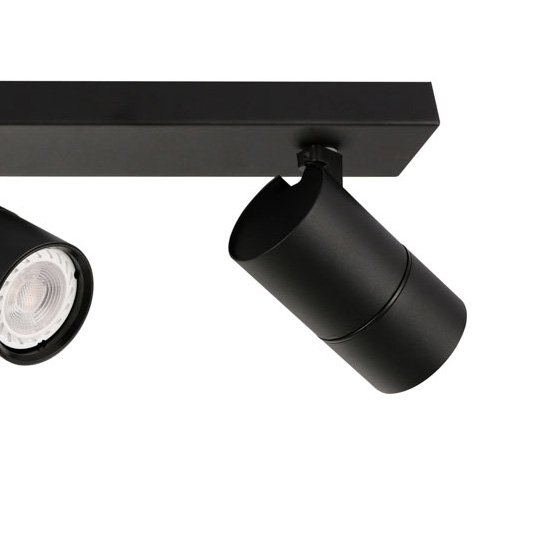 Plafon LAMPA sufitowa LACONI SPL-2813-3B-BL Italux metalowa OPRAWA regulowane reflektorki na listwie czarne