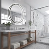 Loftowa LAMPA ścienna MIRROR LP-999/1W S BK Light Prestige metalowa OPRAWA kinkiet LED 35W 3000K do łazienki IP44 czarny