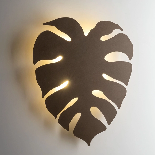 Kinkiet naścienny do pokoju dziecięcego Monstera 5822 roślina brązowy