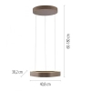 Wisząca lampa ze zmienną barwą Q-STRETTO brązowa 2689-97 1xLED 38W 2200-5000K regulowana