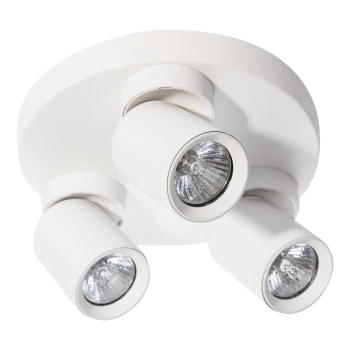 Potrójny plafon do salonu Pointa LP-6398/3C Round WH tubki białe