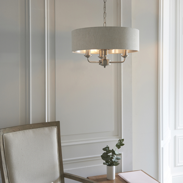 Żyrandol na łańcuchu Highclere 94361 Endon do jadalni chrom