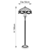 Podłogowa lampa szklana Dragonfly 70940 tiffany z włącznikiem kolorowa