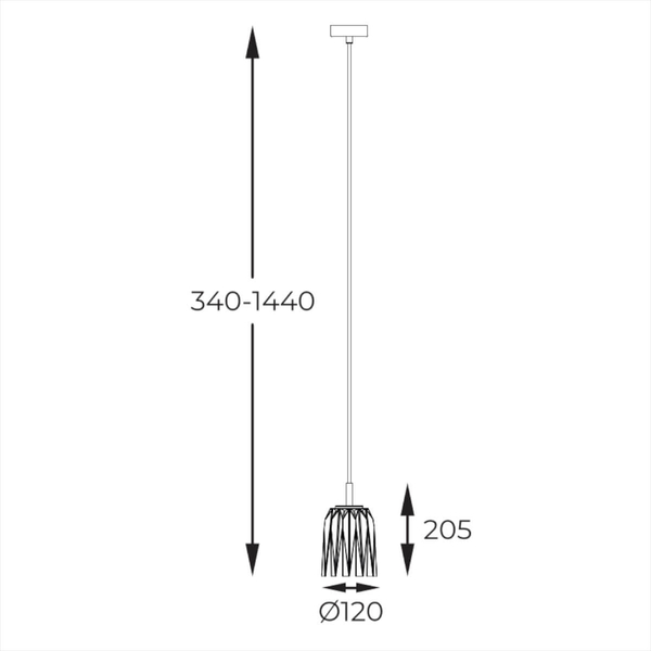 Zwisająca lampa Tazza P0590-01A-V7AC Zumaline szklana złota przezroczysta