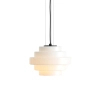 Wisząca lampa  biała czarna FILO szklana 1xE27 do sypialni 9001G1