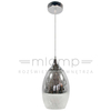 Szklana lampa wisząca CELIA 31-51561 zwis kropla łezka chrom