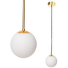 LAMPA wisząca LAMIA 11021105 Kaspa modernistyczna OPRAWA szklana ZWIS kula ball złota biała czarna