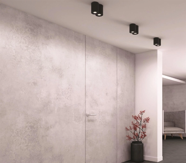 Spot LAMPA sufitowa BASIC ROUND II C0086 Maxlight metalowa OPRAWA oczka regulowane czarne