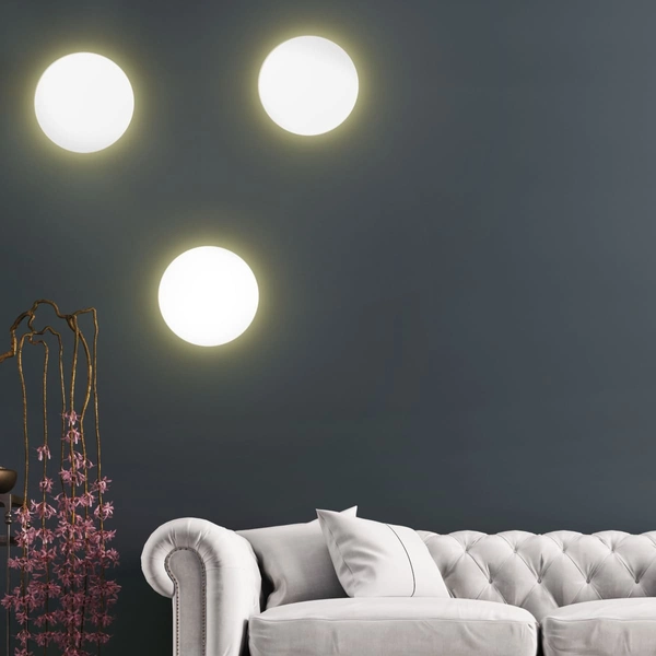 Lampa ścienna okrągła Luna 6010 TK Lighting księżyc metalowa biała
