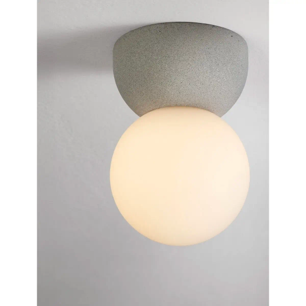 Betonowa okrągła lampa sufitowa TROSILA LE45294 szary