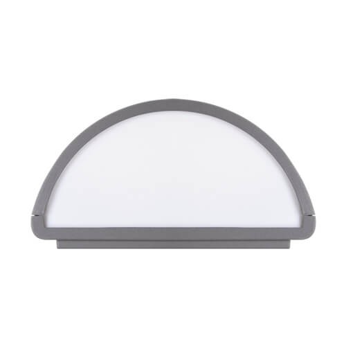 Elewacyjna LAMPA ścienna GRETA 03019 Ideus zewnętrzna OPRAWA półokrągła kinkiet przyścienny outdoor IP54 ciemnoszary