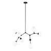 Nowoczesna wisząca lampa Ferral PND-75075-8-BK-WG do jadalni czarna biała