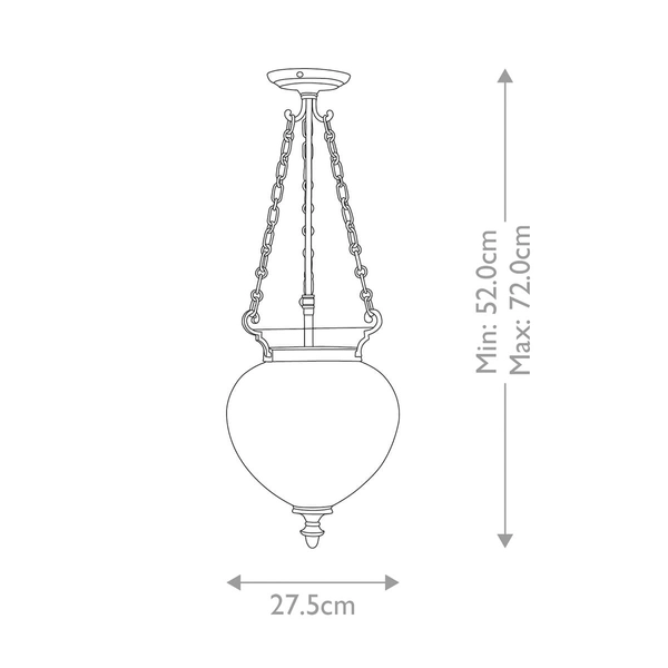Wisząca lampa łańcuchowa Finsbury Park FP-P-M-POL-NCKL Elstead szklana nikiel