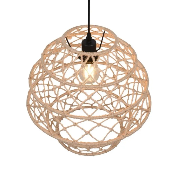 Wisząca lampa jadalniana HIVE R31681936 boho czarny naturalny