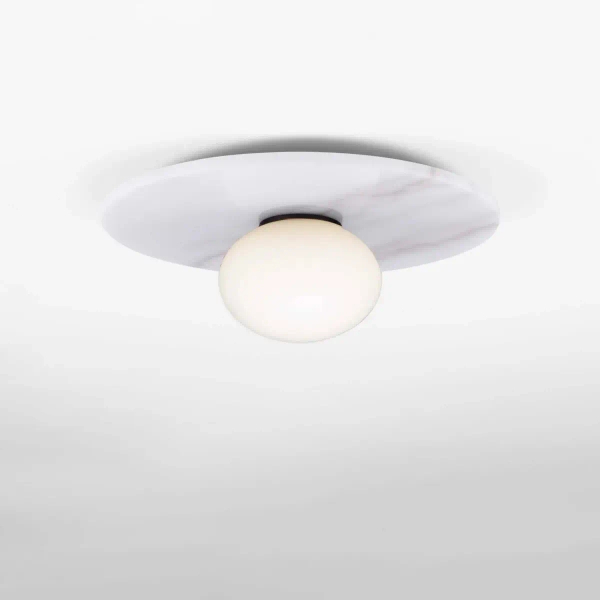 Kulista lampa sufitowa JUANJUI biała LE44852 marmurowa kula