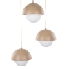 Minimalistyczna zwisająca lampa Bono Sabia 10720 mleczne kule beżowy