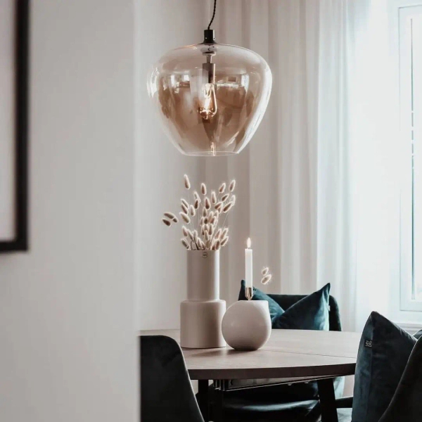 Salonowa wisząca lampa nad stół Bellissimo Grande 4200870-5503 bursztynowa