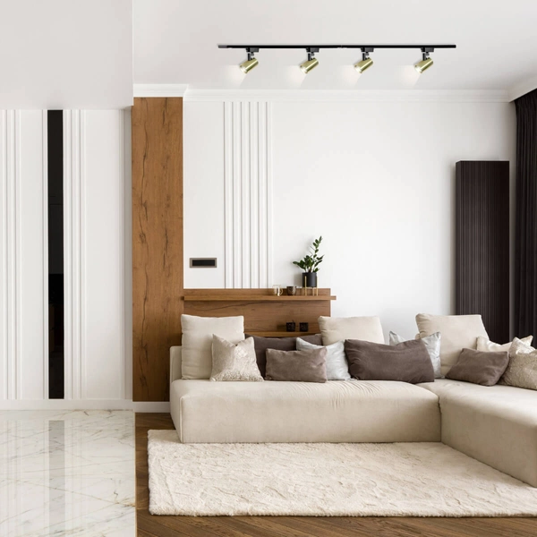 Zestaw szynowy jednofazowy nasufitowy LYNX 329530 tubki czarne złote