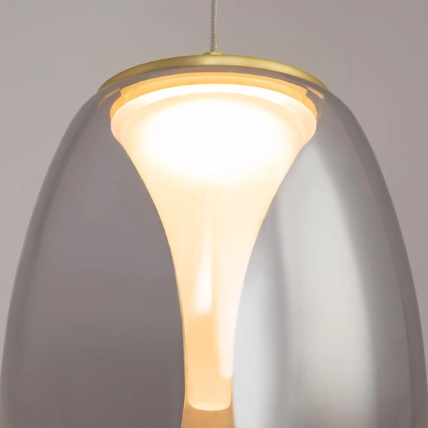 Lampa wisząca Splash MOD282PL-L8G3K LED 7W 3000K bańka złota przydymiona