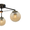 Loftowa LAMPA sufitowa Rosa 2100/3 BLACK Elem metalowa OPRAWA modernistyczna czarna bursztynowa