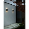 Półokrągła lampa ścienna Sibelis 2418311003 zewnętrzna IP44 czarna