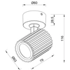 Sufitowa lampa ruchoma Tokio LP-787/1WS BK tuba czarna