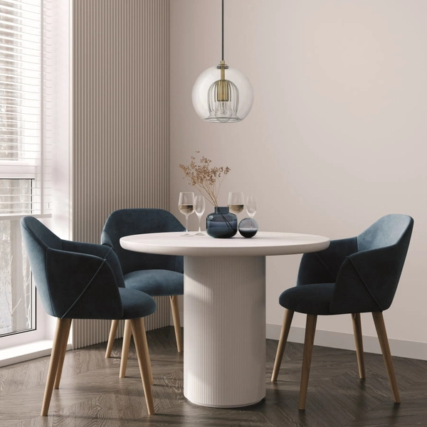 Szklany zwis Arette złota lampa wisząca kula do sypialni