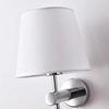 Abażurowa lampa ścienna TIVOLI LP-1133/1W CH Light Prestige metalowa oprawa kinkiet chrom biały